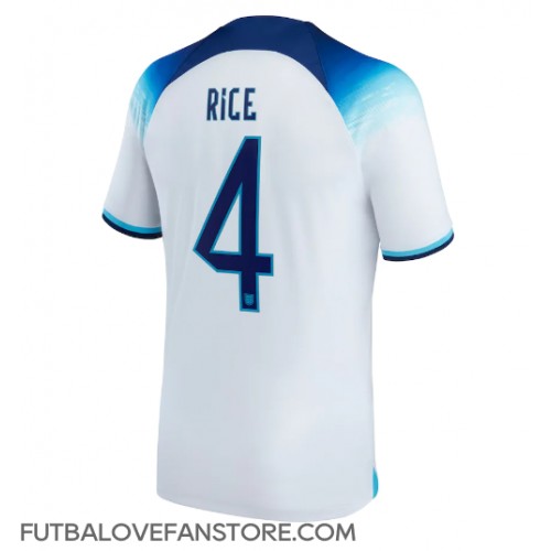 Anglicko Declan Rice #4 Domáci futbalový dres MS 2022 Krátky Rukáv